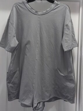 Freepeople Movement HotShot Grey Romper Oversized w/ Pockets